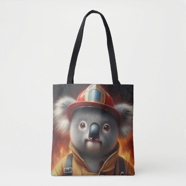 Bolso De Tela Bombero de Koala (Anverso)