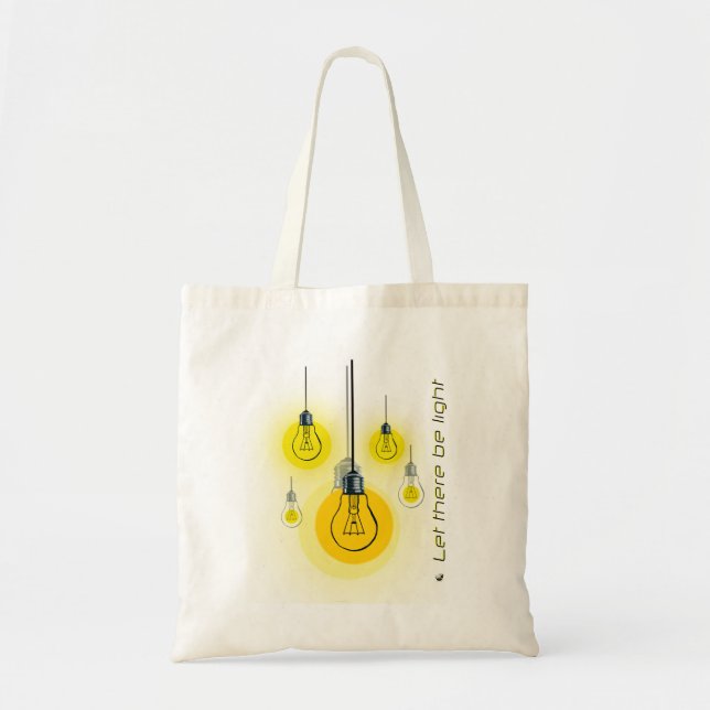 Bolso De Tela Bombillas luminosas let there light (Frente)