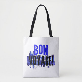 Bolso De Tela Bon Voyage Paris Francia Resumen Viaje a acuarela
