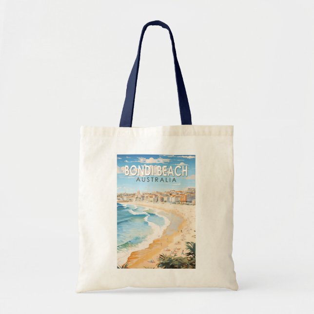 Bolso De Tela Bondi Beach Australia Viaje con arte (Frente)