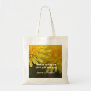 Bolso De Tela Bonito amarillo flor silvestre diente de boda