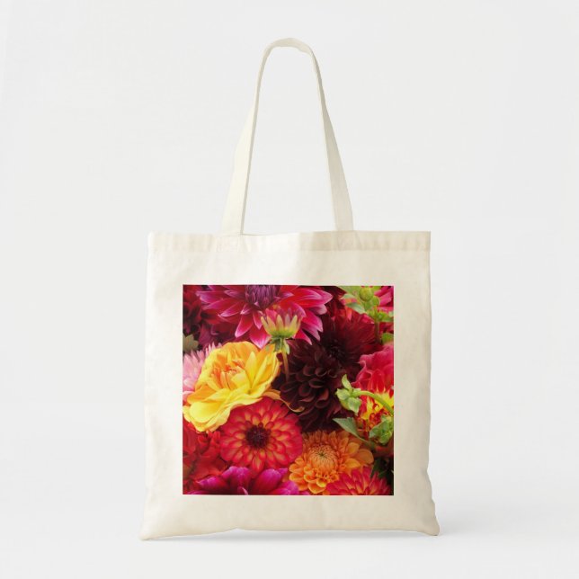 Bolso De Tela Bonito Arreglo de Flores de Otoño (Frente)