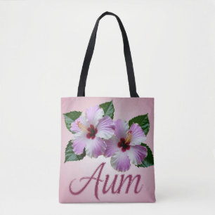 Bolso De Tela Bonito Arte AI Hibiscus Aum Tote Bag