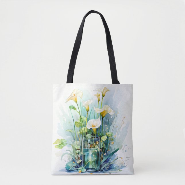 Bolso De Tela Bonito Blooming Calla Lilies (Anverso)