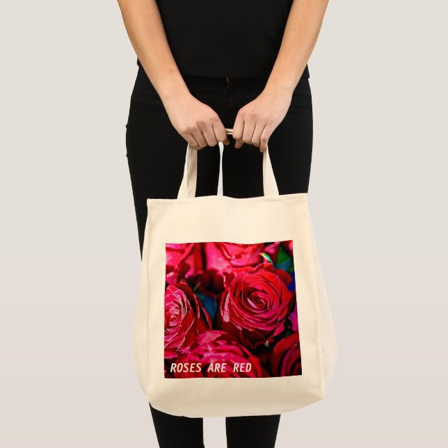 Bolso De Tela Bonito Bunch De Rosas Rojas (Anverso (producto))