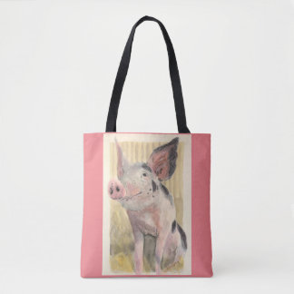 Bolso De Tela Bonito Cerdito Tote Bag
