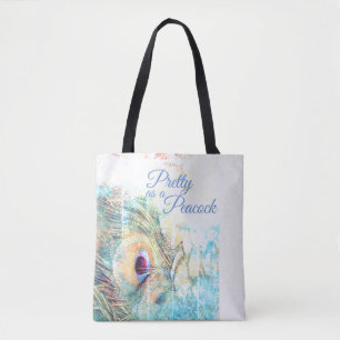 Bolso De Tela Bonito como tote de pavo real
