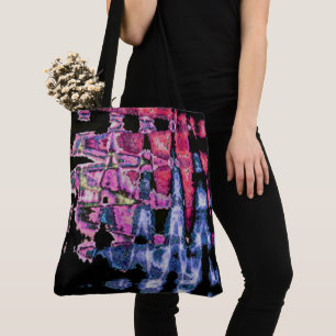 Bolso De Tela Bonito Cuestita Púrpura Ash Gris y Colores Negros