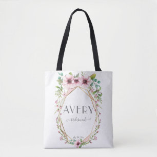 Bolso De Tela Bonito de dama de honor Flores de anémona rosa