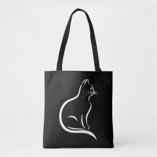 Bolso De Tela Bonito dibujo de gato para amantes de los animales