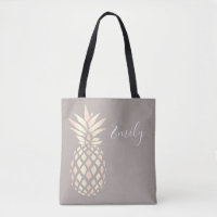 Bonito elegante rosa de cobre piña y gris