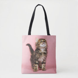 Bolso De Tela Bonito en gatito rosado