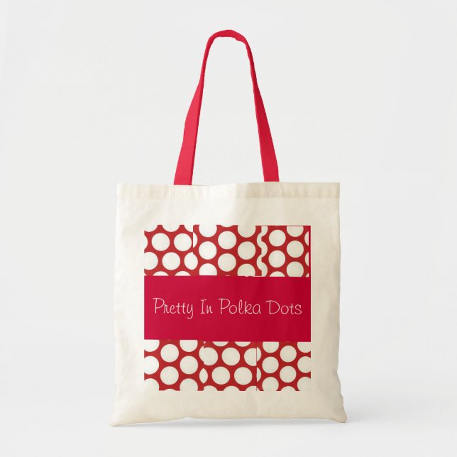 Bolso De Tela Bonito en la colección de los lunares (Frente)