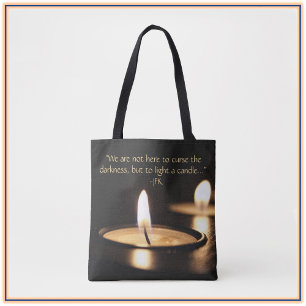 Bolso De Tela Bonito Enciende Una Vela JFK Cita Tote Bag