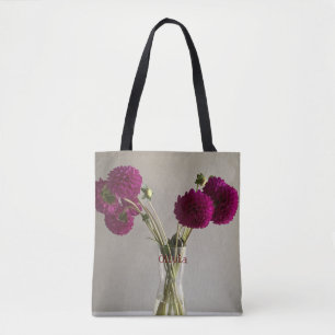 Bolso De Tela Bonito Foto original de Dahlia +Nombre personaliza