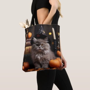 BOLSO DE TELA BONITO HALLOWEWN TABBY KITTEN CAT