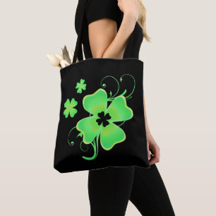 Bolso De Tela Bonito Irlandés Four Leaks Clover