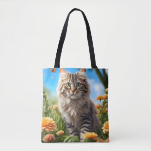 Bolso De Tela Bonito jardín de gatos