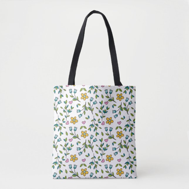 Bolso De Tela Bonito Little Wildflower Meadow Floral (Anverso)