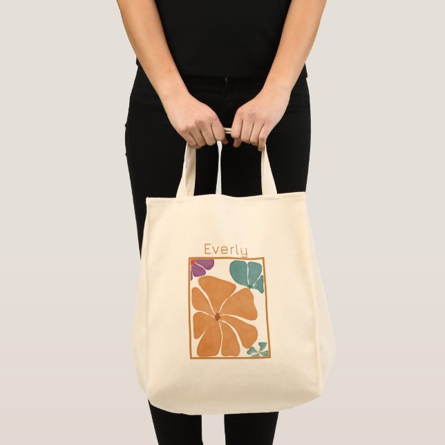 Bolso De Tela Bonito moderna acuarela Floral Tote Bag (Anverso (producto))