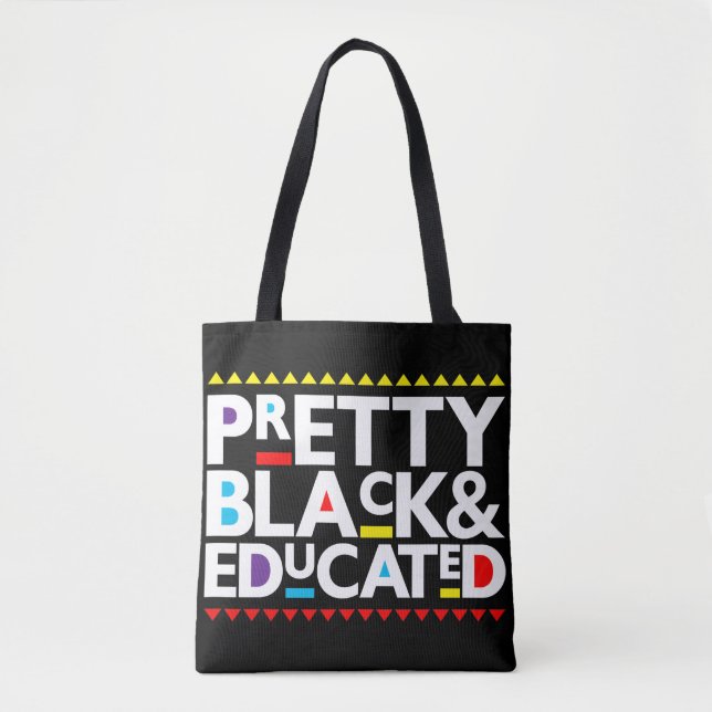 Bolso De Tela Bonito, negro y educado (Anverso)