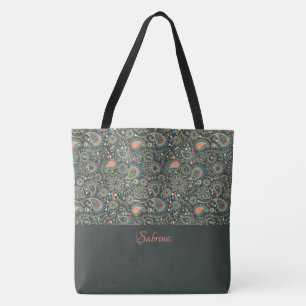 Bolso De Tela Bonito Paisley Monogrammed Tote Bag