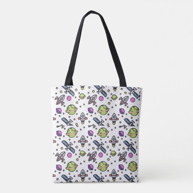 Bolso De Tela Bonito patrón de galaxia (Reverso)