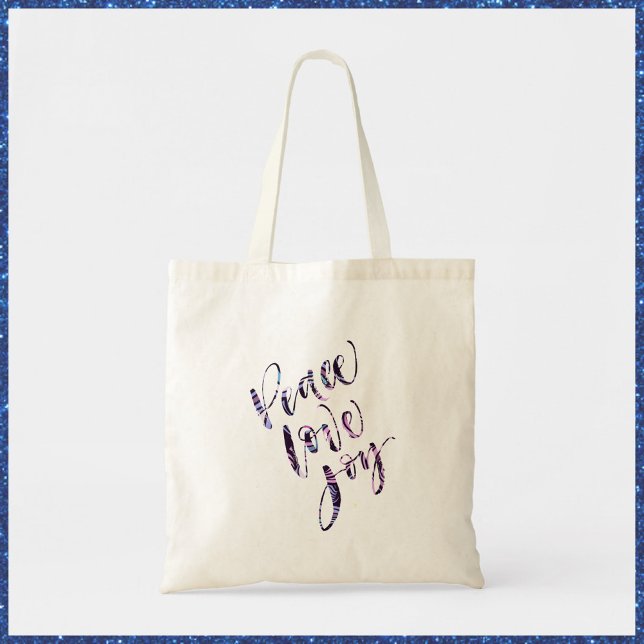 Bolso De Tela Bonito Paz Moderna Amo Alegría (Subido por el creador)