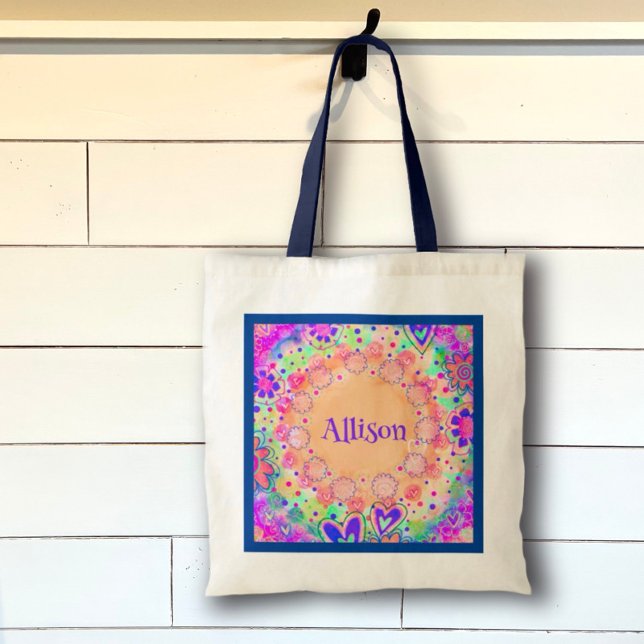 Bolso De Tela Bonito Personalizado Floral Inespirivilidad Tote B (Subido por el creador)