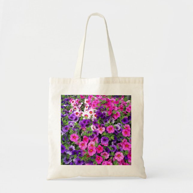 Bolso De Tela Bonito Petunias (Frente)