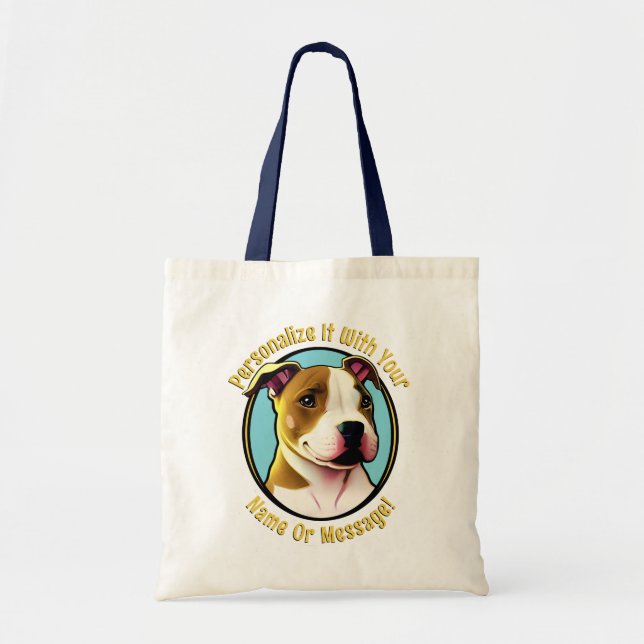Bolso De Tela Bonito Pitbull (Frente)