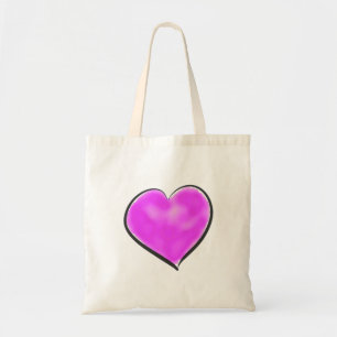 Bolso De Tela Bonito Púrpura Corazón