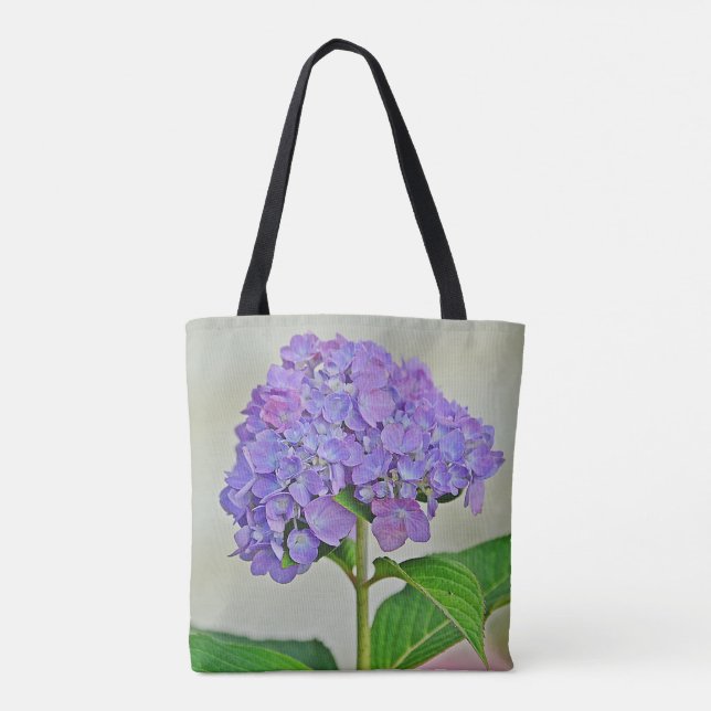 Bolso De Tela Bonito Púrpura Hydrangea (Reverso)