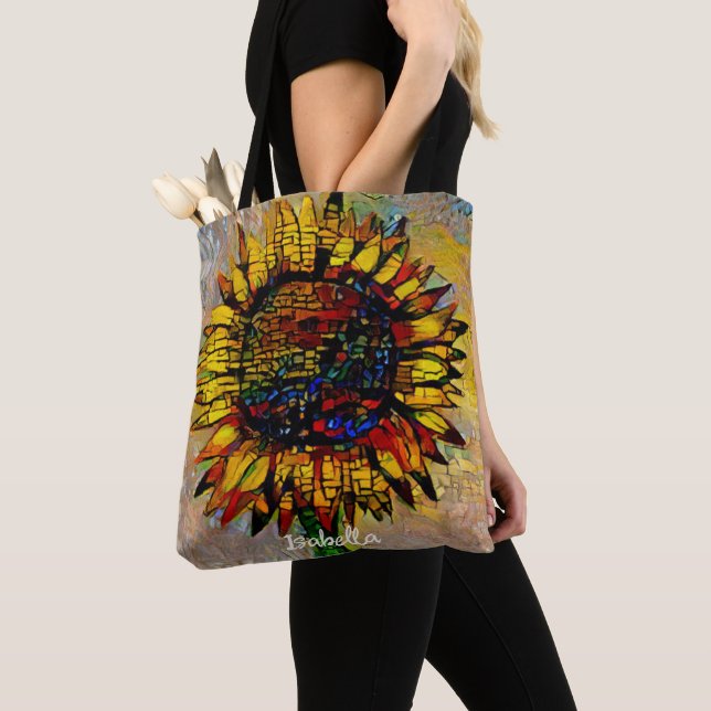 Bolso De Tela Bonito Resumen Pintura de girasol (Detalle)