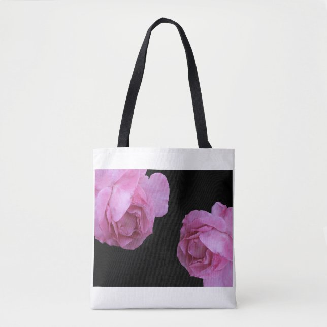 Bolso De Tela Bonito rosa rosa elegante moda floral (Anverso)