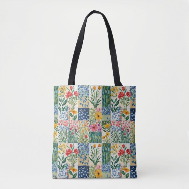 Bolso De Tela Bonito rústica del Jardín Botánico Floral (Anverso)