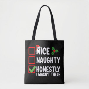 Bolso De Tela Bonito Travieso Honestamente No Estaba Allí Navida