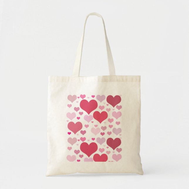 Bolso De Tela Bonito Valentine Hearts (Frente)