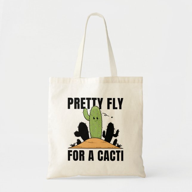 Bolso De Tela Bonito Volar Por Un Cacti (Frente)