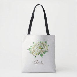 Bolso De Tela Bonito Watercolor Cream Peonies