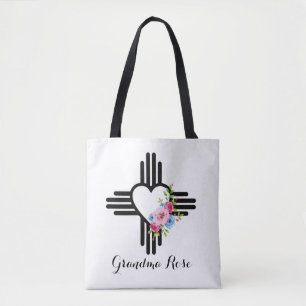Bolso De Tela Bonito Zia Heart con Rosas Regalo Personalizado