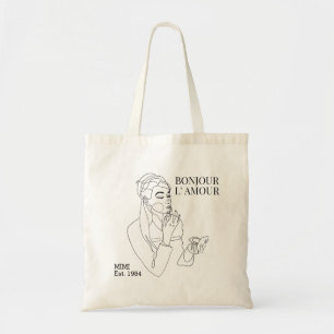 Bolso De Tela Bonjour L'amour personalizado texto Tote Bag