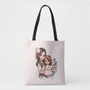 Bolso De Tela Bono de mamá y hija Adorable (3)