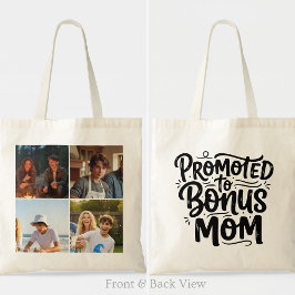 Bolso De Tela Bonus Mom Promoted Brush Script Four Photo