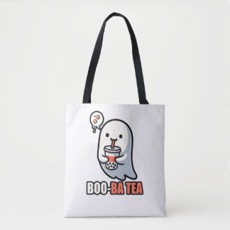 Bolso De Tela Boo-Ba Tea Ghost – Playful Halloween Boba Lover De
