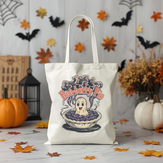 Bolso De Tela Boo-berry Pie Funny Halloween Blueberry Pun (Subido por el creador)