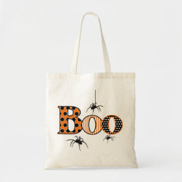 Bolso De Tela BOO con Spiders Halloween
