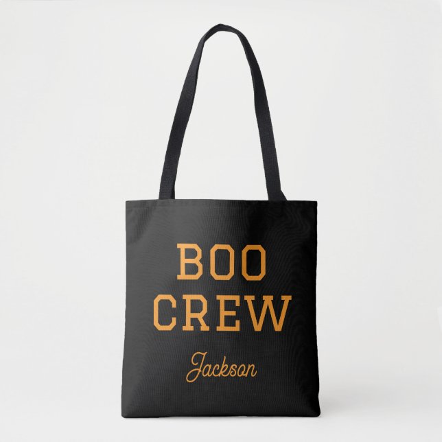 Bolso De Tela Boo Crew Monogrammed Halloween (Anverso)