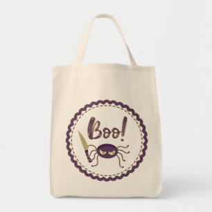Bolso De Tela Boo divertido personaje de araña de Halloween mano