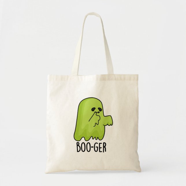 Bolso De Tela Boo ger Gracioso Booger de Halloween Ghost Pun (Frente)